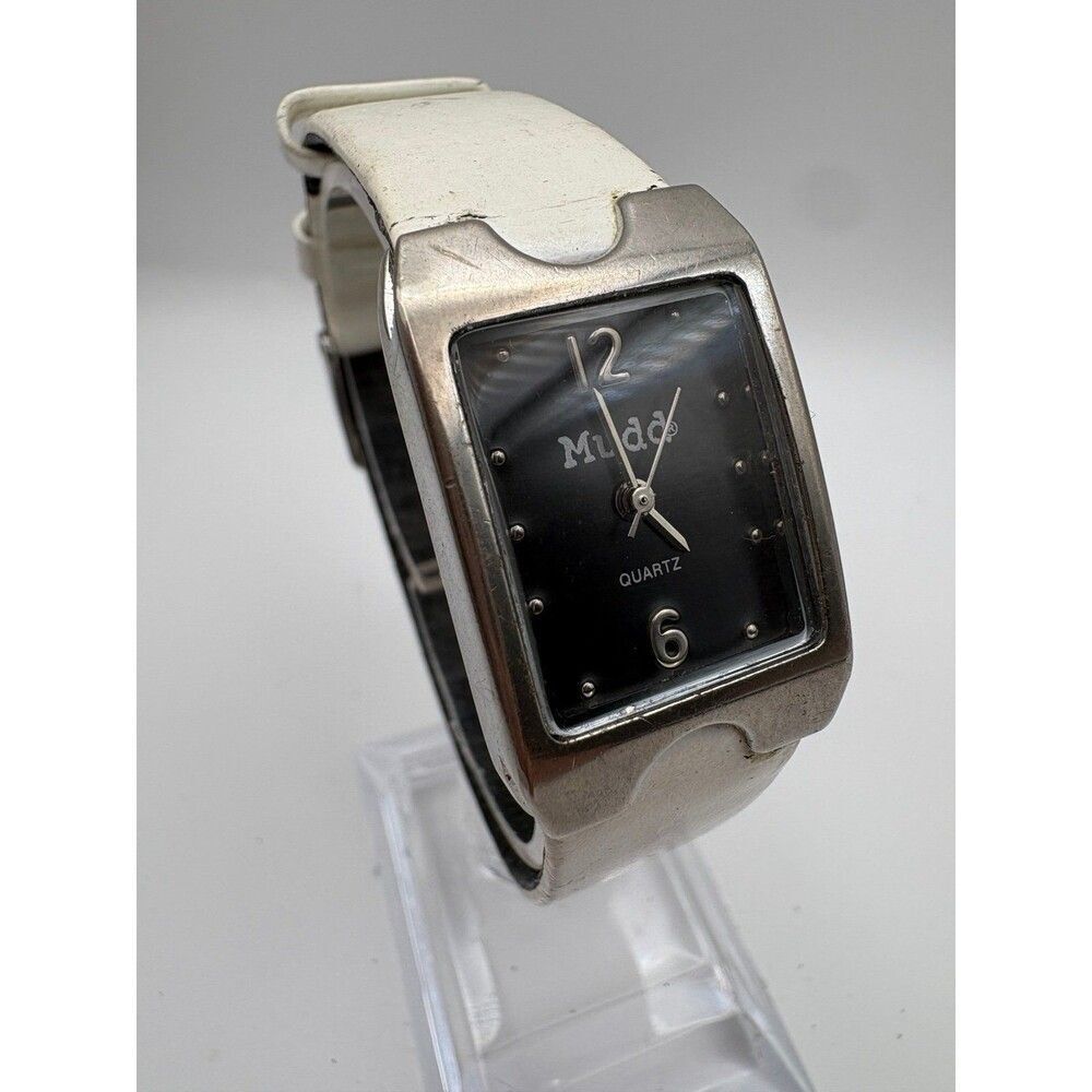 Mudd Vintage Square Quartz Watch - Black Dial - New Battery